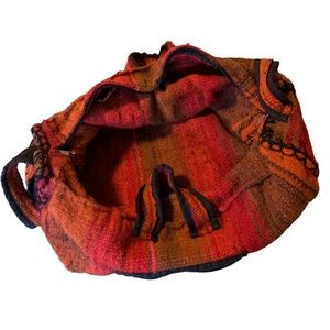 Serape Duffle Bag [Baja Style+Texture] 70’s Avocado Green & Burnt Orange